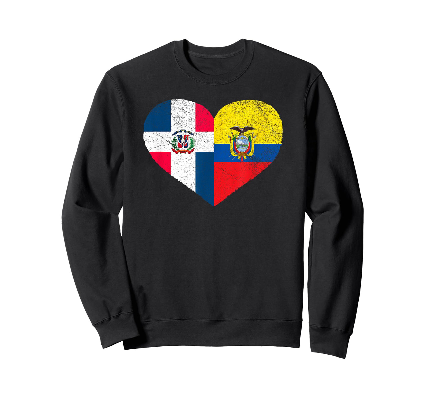 Dominican Ecuadorian Flag Heart Dominican Ecuador T-Shirt