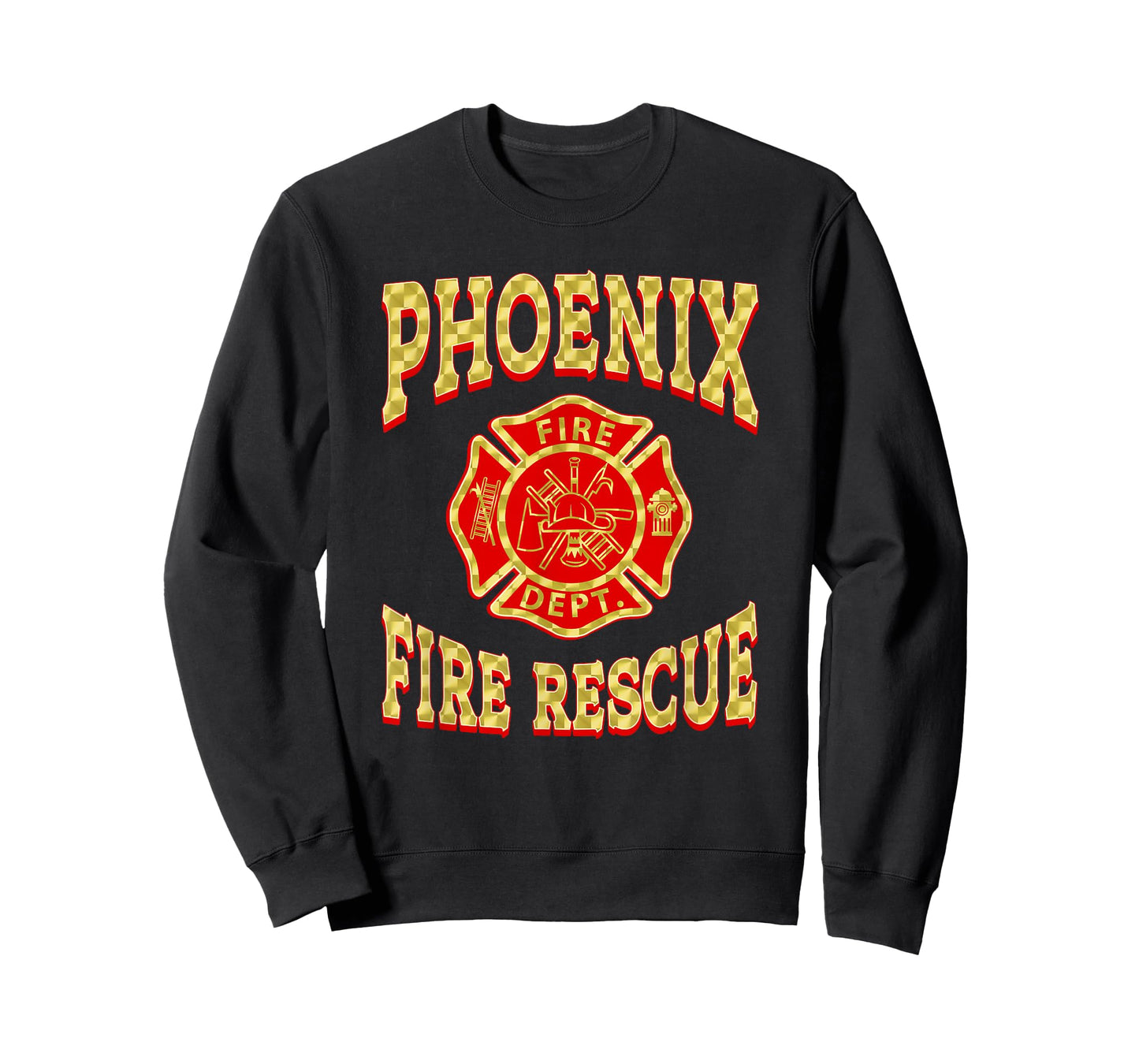 Retro Phoenix Fire Department Flag Patch Arizona Firefighter T-Shirt