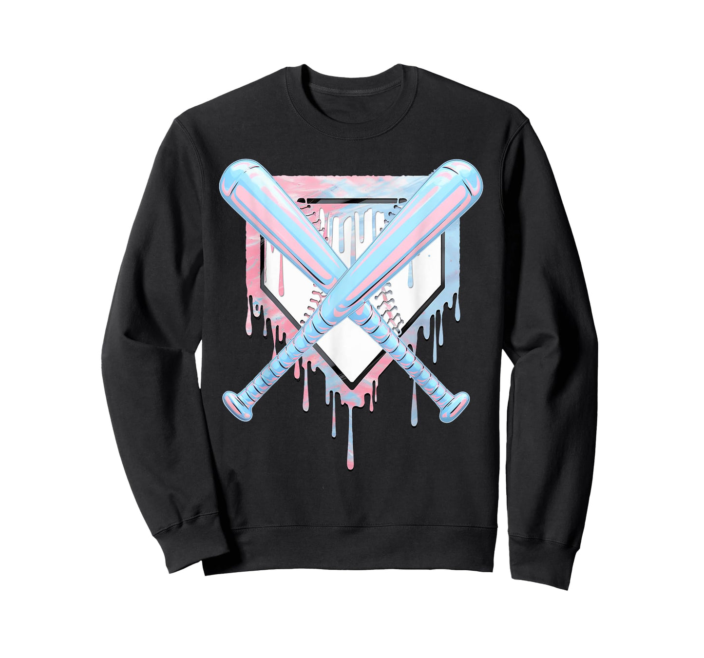 Cool Sport Baseball Home Plate Drip With Sprinkles Drip T-Shirt