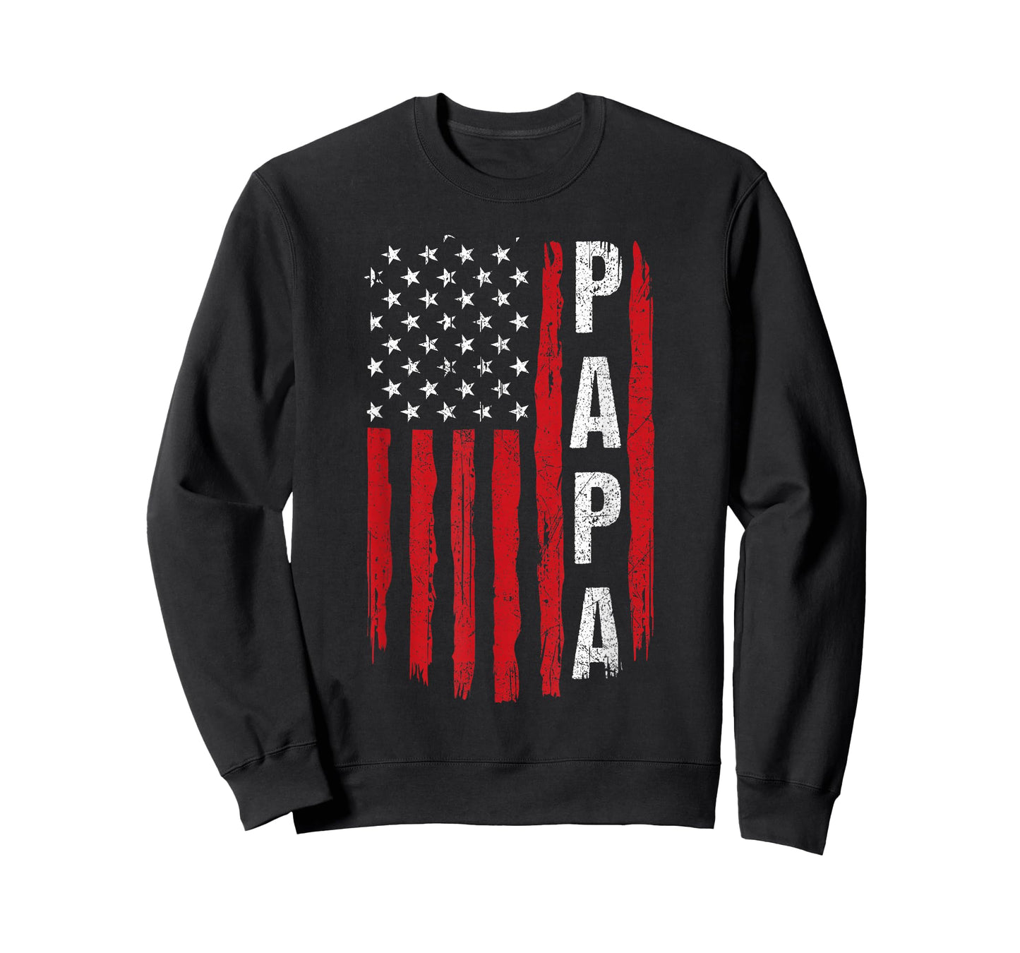 Proud Papa Father's Day Patriotic Dad USA flag T-Shirt