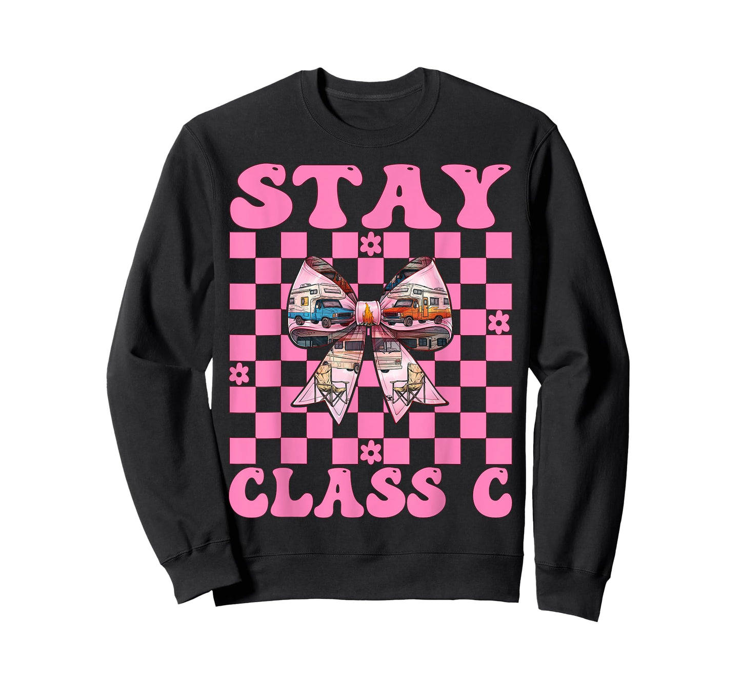 RV Camping Camper Motorhome Girl Mom Coquette Stay Class C T-Shirt