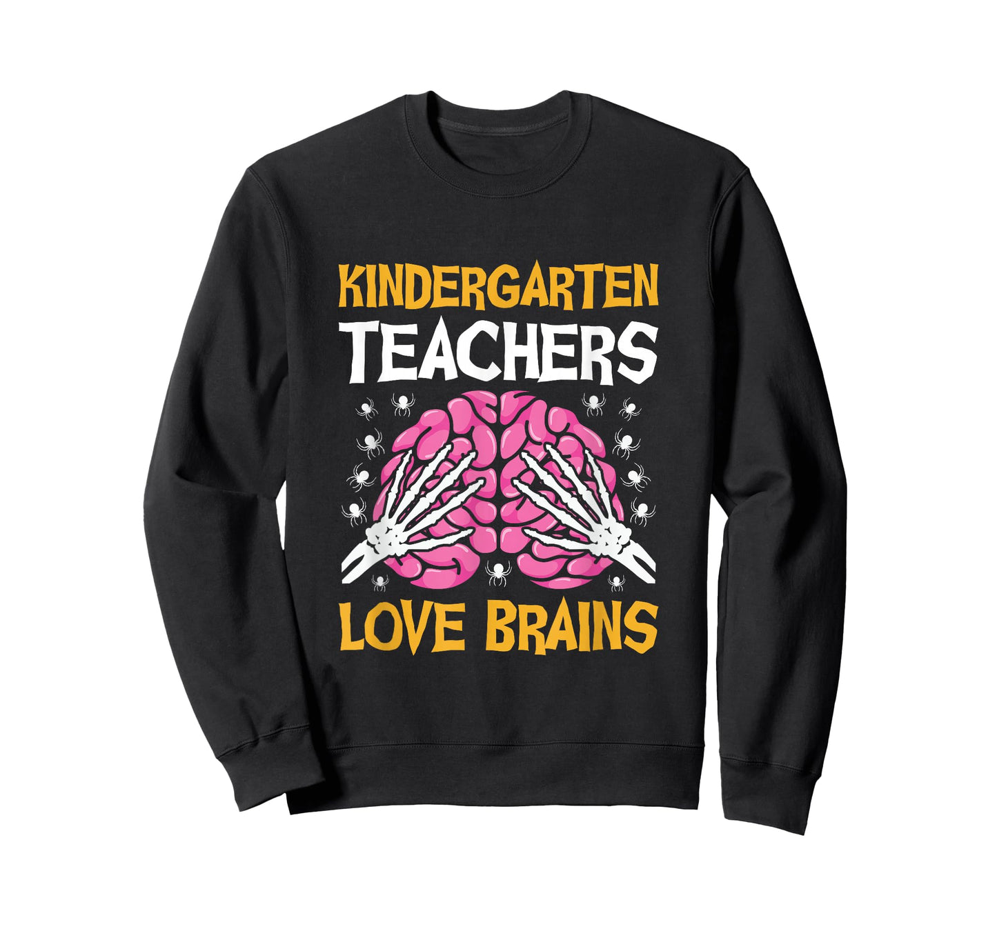 Kindergarten Teacher Love Brains Funny Halloween School T-Shirt