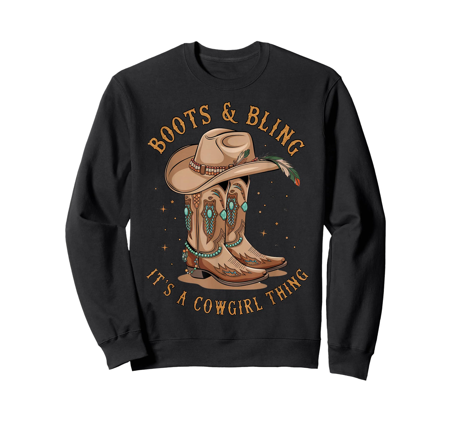 Boots and Bling its a Cowgirl Thing Rodeo Western Country T-Shirt