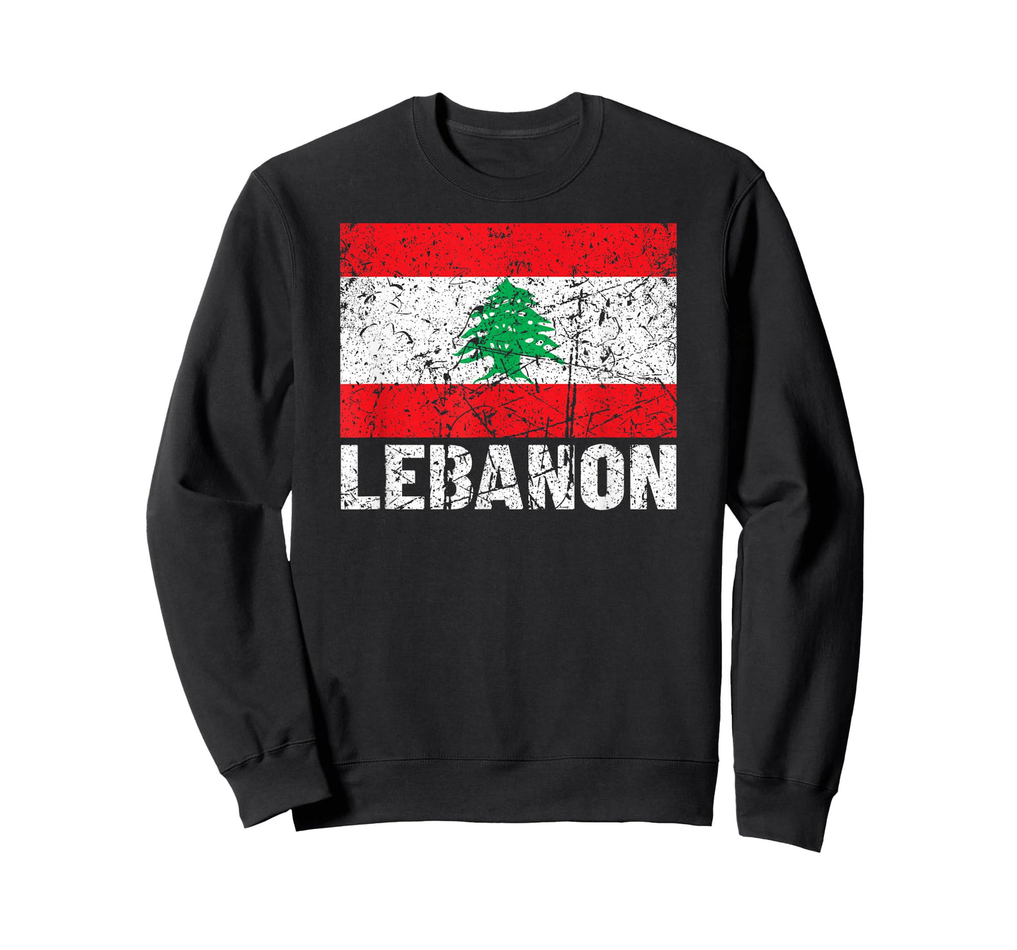 Lebanese Flag Of Lebanon Distressed Men Women Kids T-Shirt