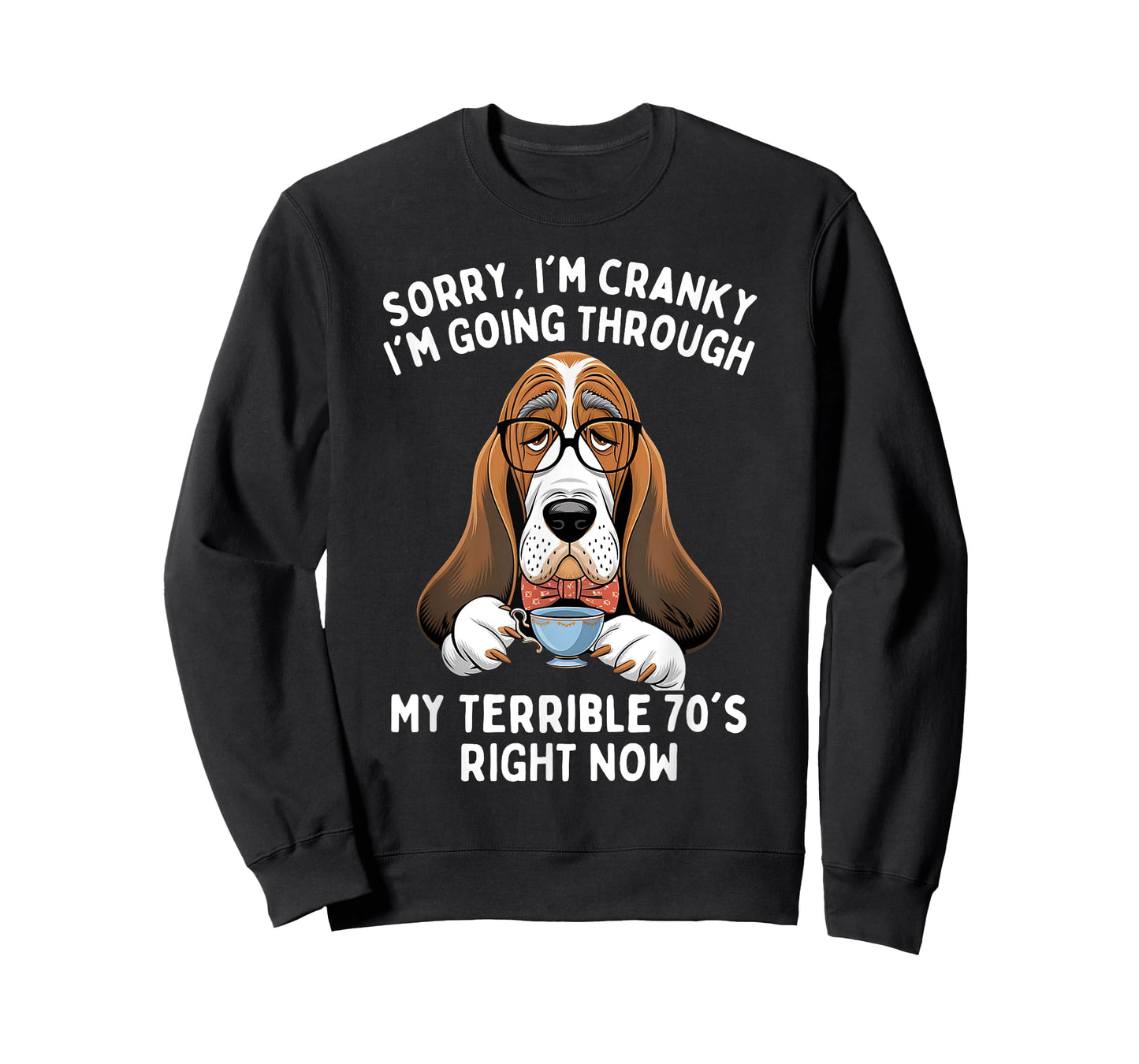 Sorry I'm Cranky I'm Going Through Terrible 70's Funny Dog T-Shirt