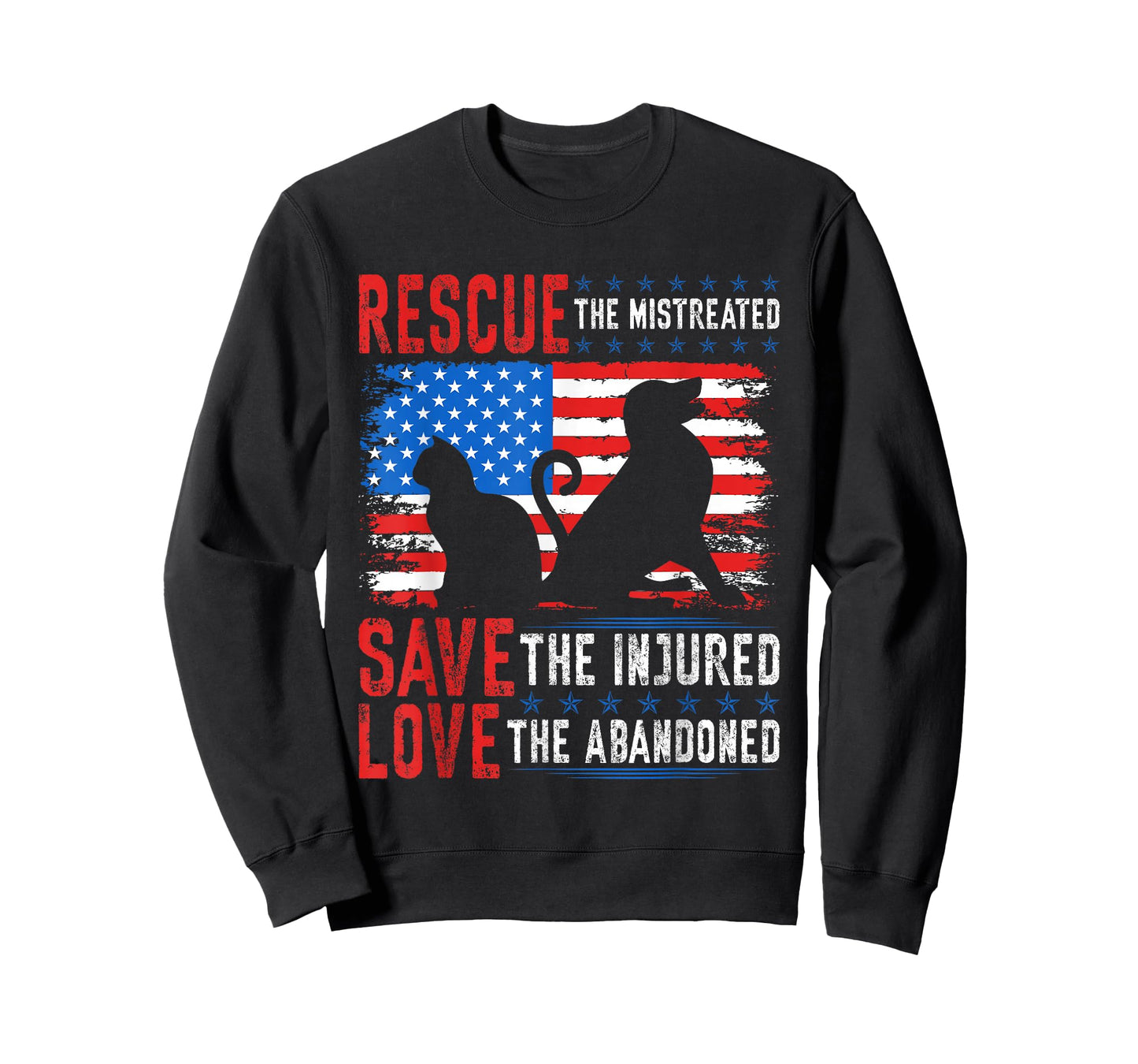 Rescue Save Love, Animal Rescue Dog Cat Lovers T-Shirt