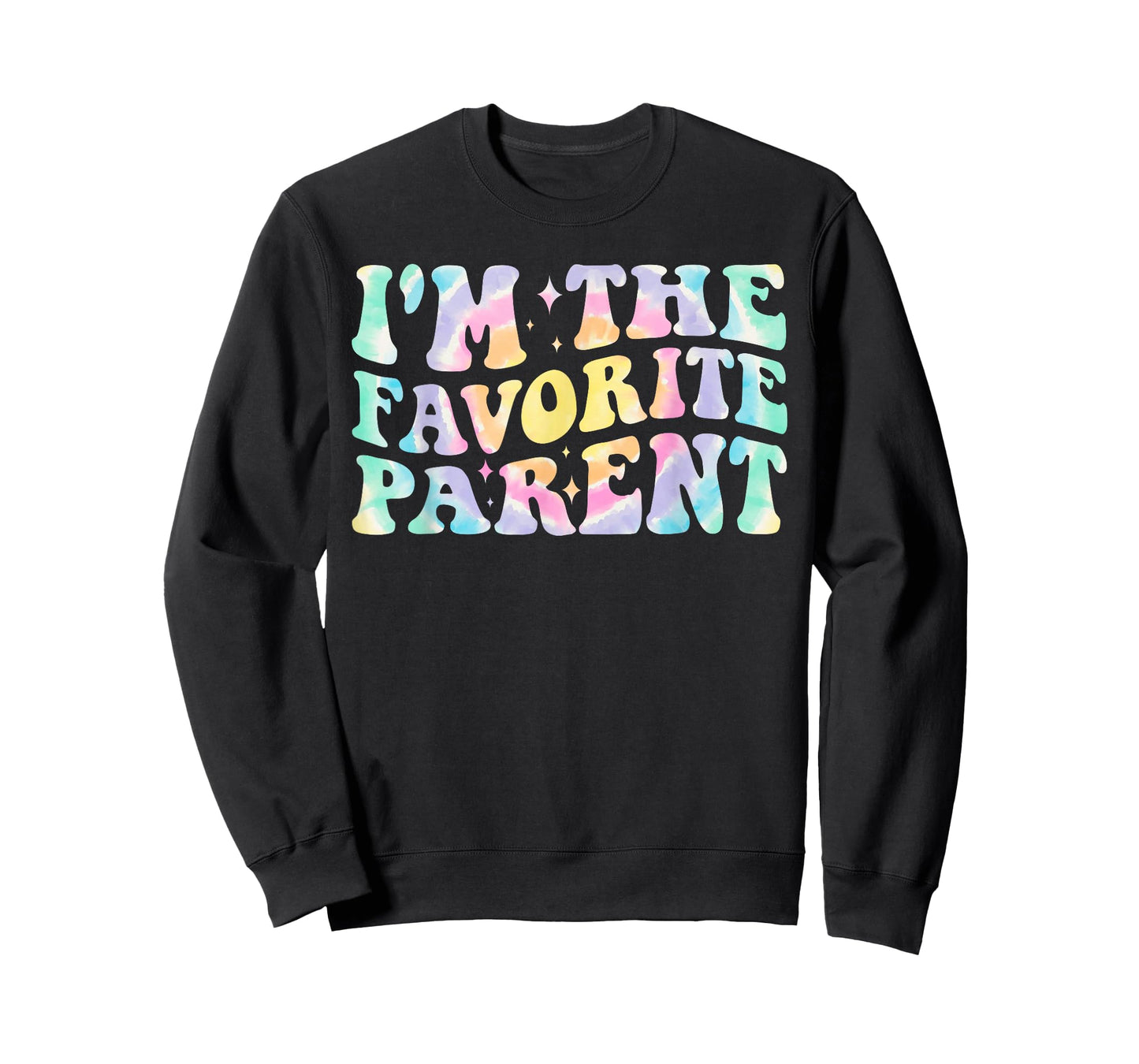 I'm The Favorite Parent Family Groovy Tie Dye Mom Dad Funny T-Shirt