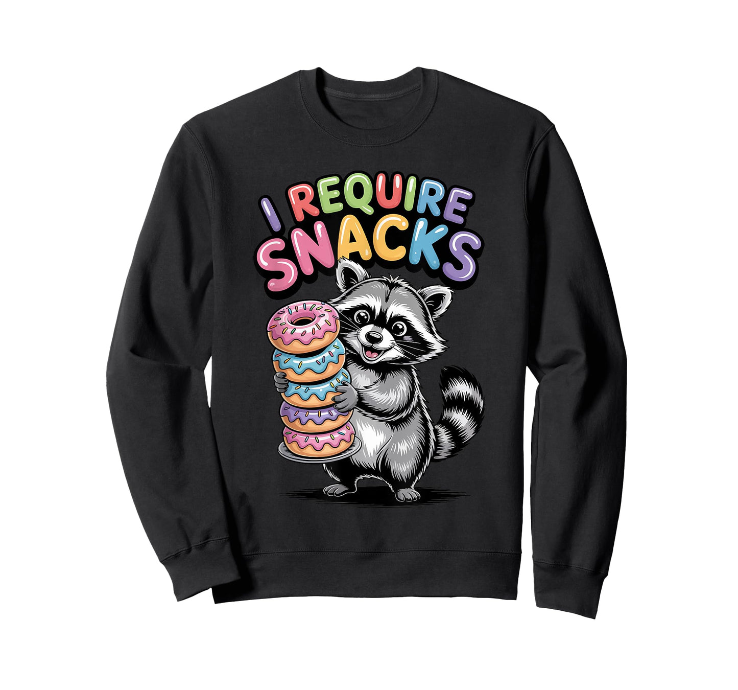 I Require Snacks Raccoon Shirt Funny Christmas Men Women T-Shirt