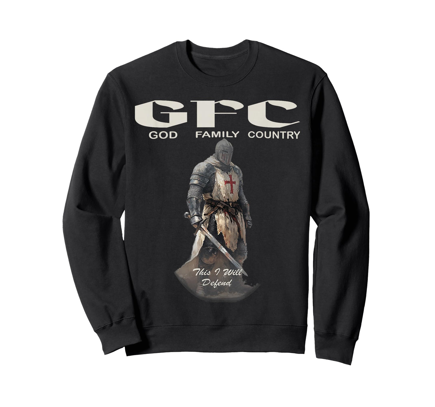 GFC Medieval Warrior Spirit, God Family Country T-Shirt