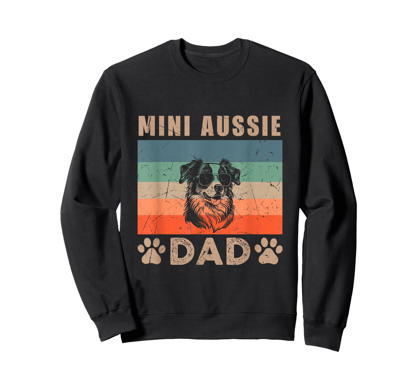 Vintage Mini Aussie Dad Gifts Funny Dog Lover Father's Day Men Women Kids T-Shirt