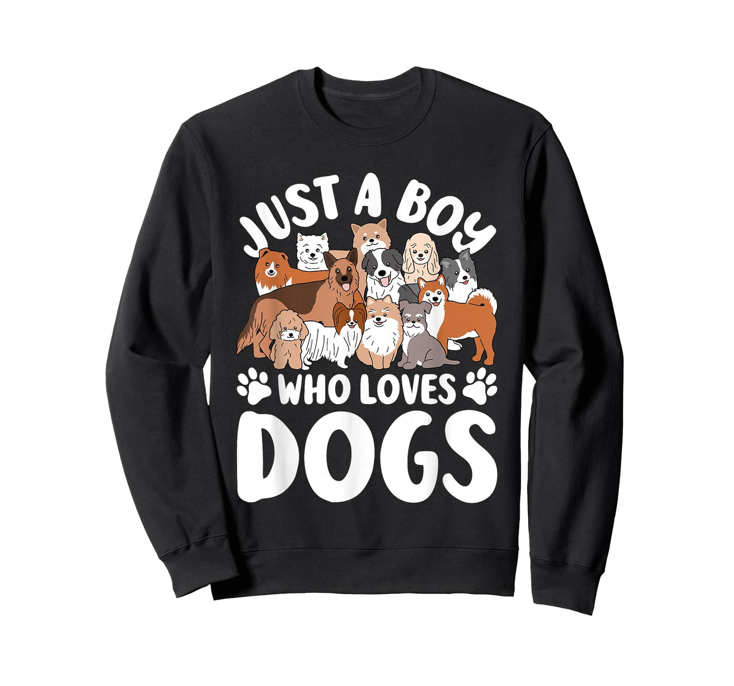 Just A Boy Who Loves Dogs Funny Dog Lover Kids T-Shirt