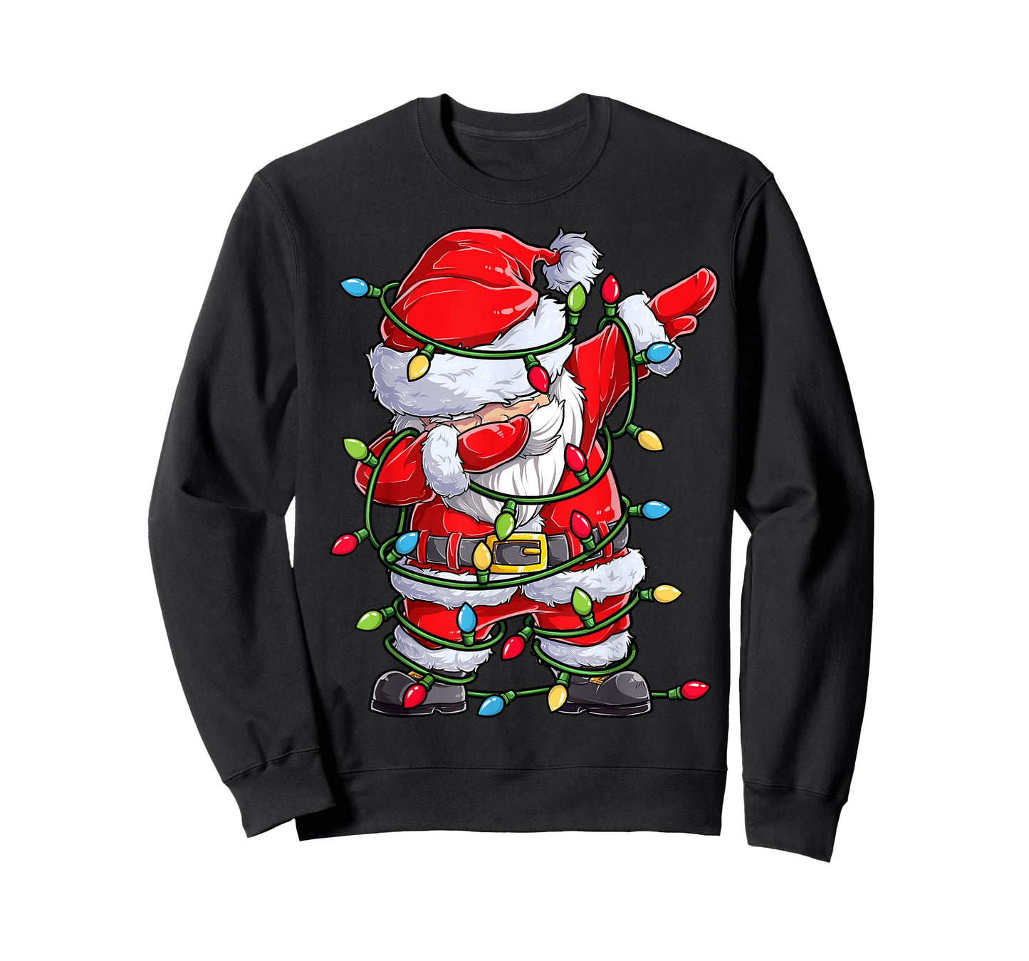 Dabbing Santa Christmas Tree Lights Xmas Gifts Boys Kids Dab T-Shirt