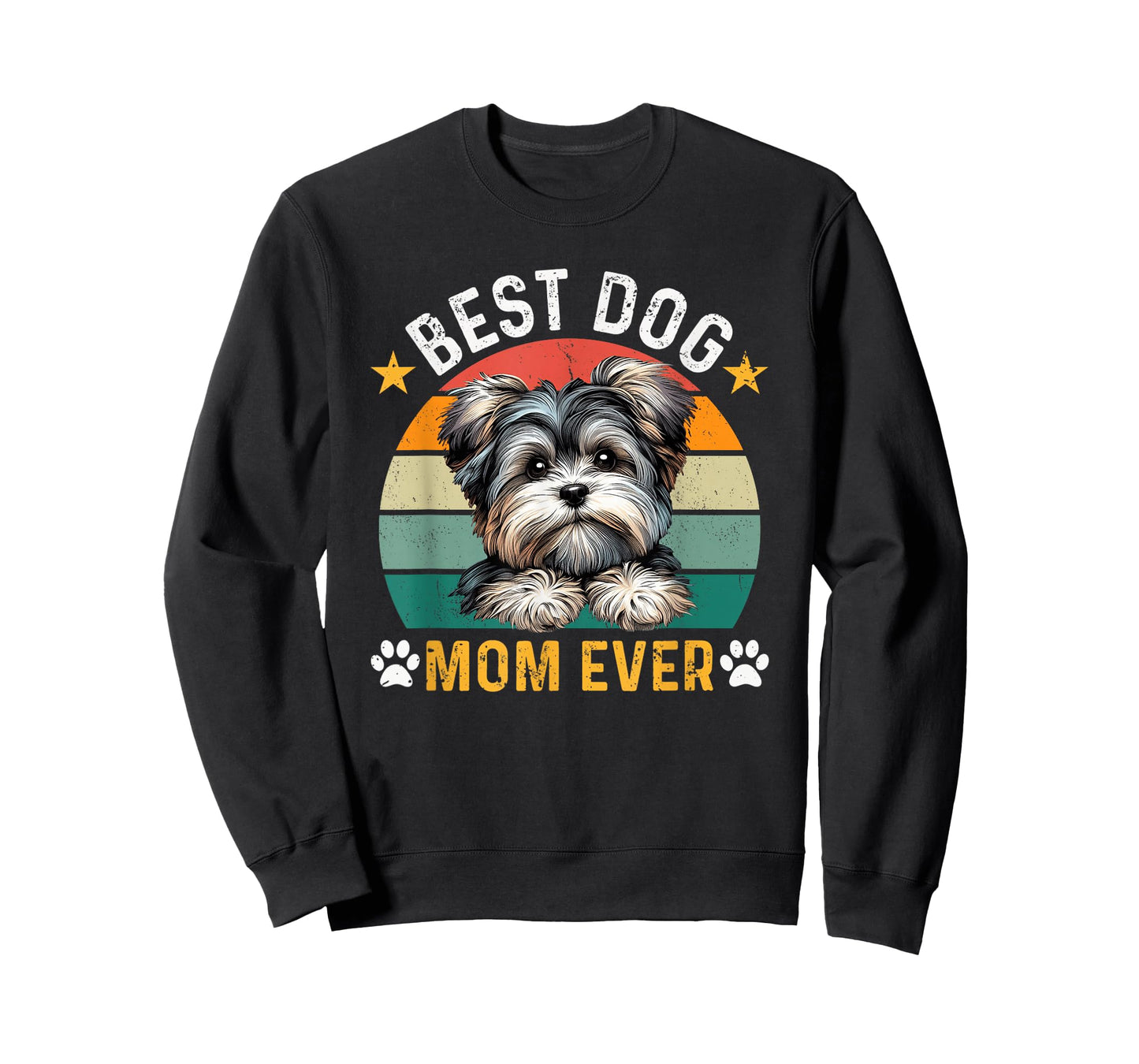 Best Morkie Dog Mom Ever Funny Dogs Owner Retro T-Shirt