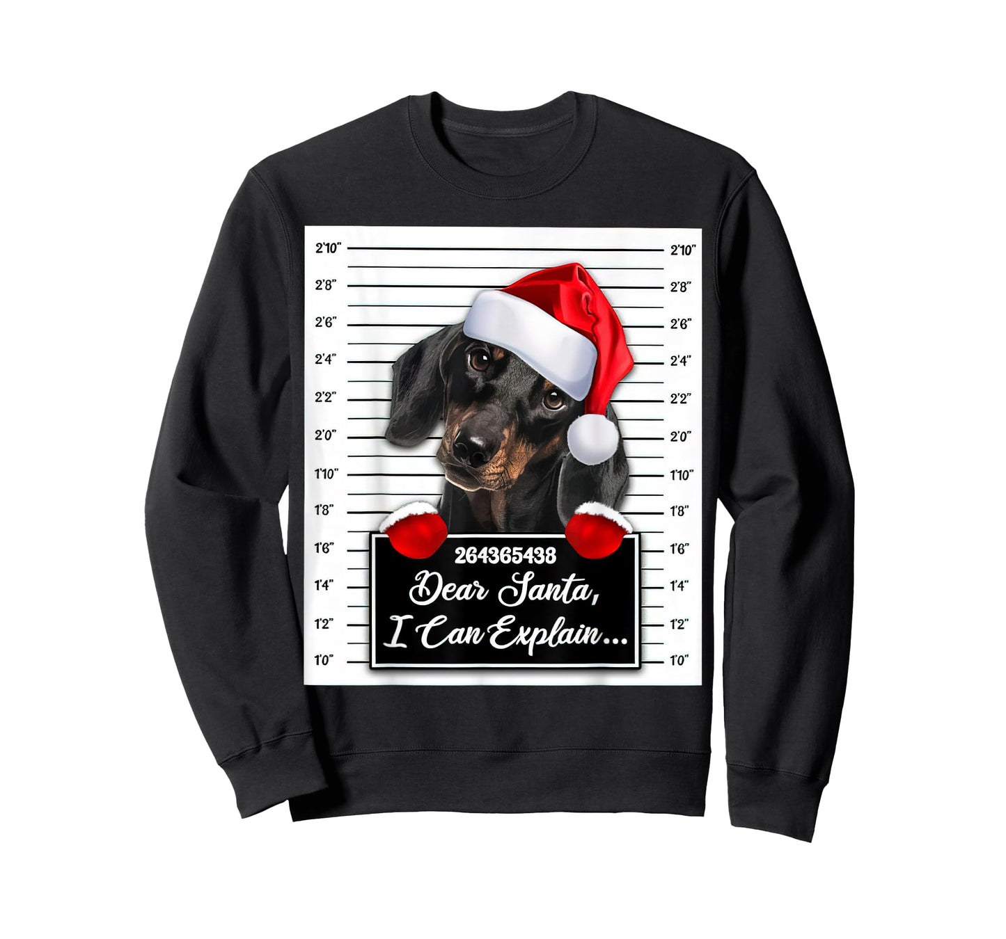 Dachshund Xmas Dear Santa I Can Explain Funny Christmas T-Shirt