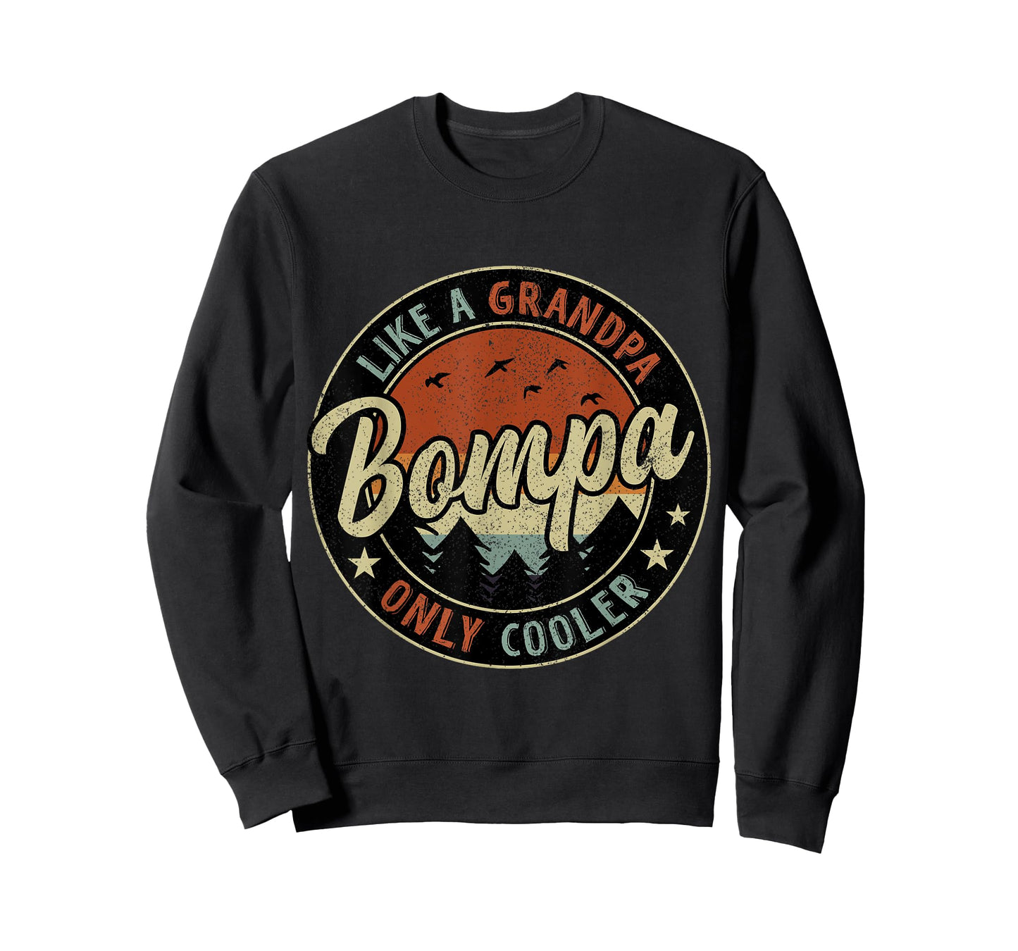 Bompa Like A Grandpa Only Cooler Vintage Retro Father's Day T-Shirt
