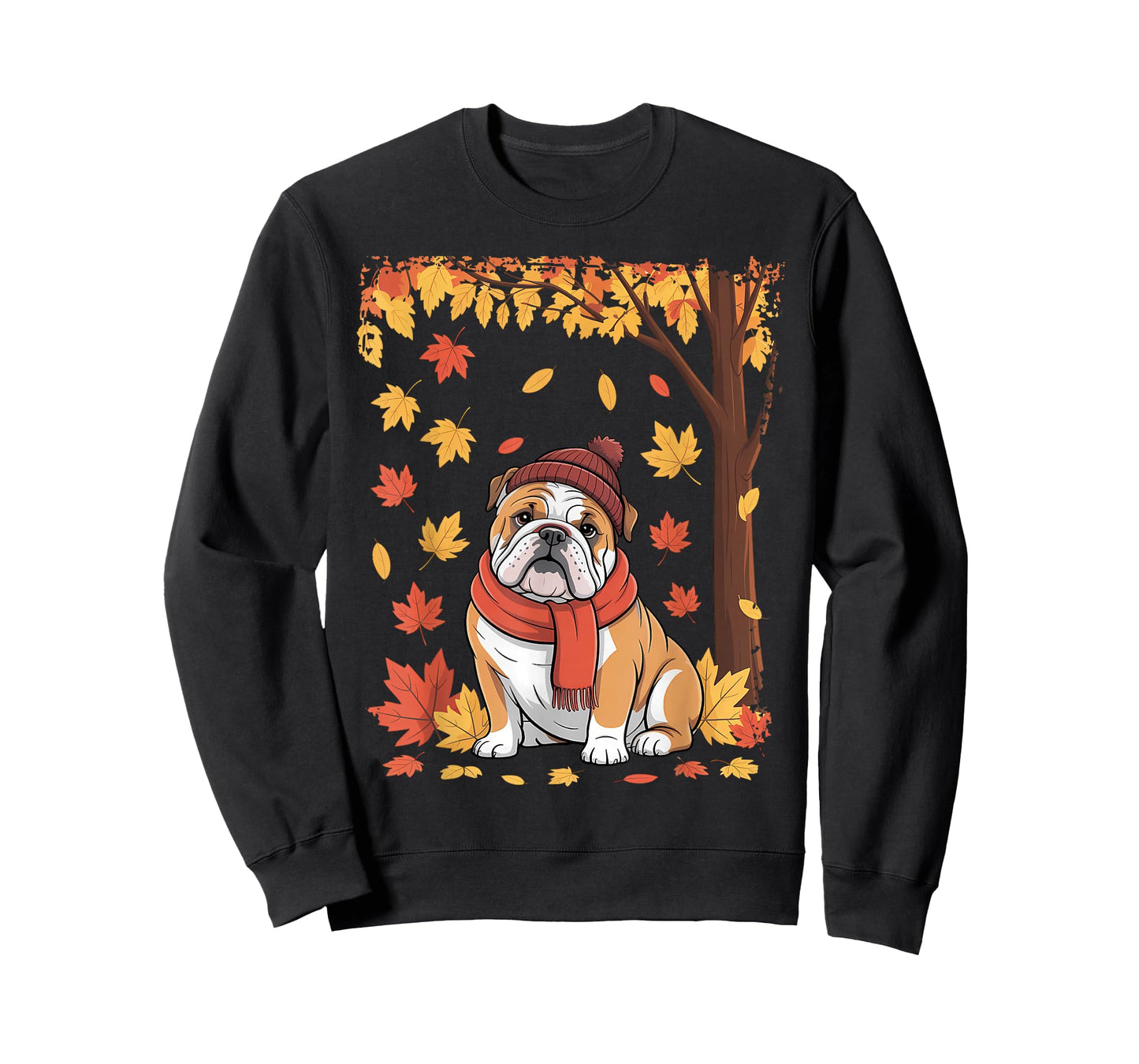 Fun English Bulldog Thanksgiving Autumn Dog Lover T-Shirt