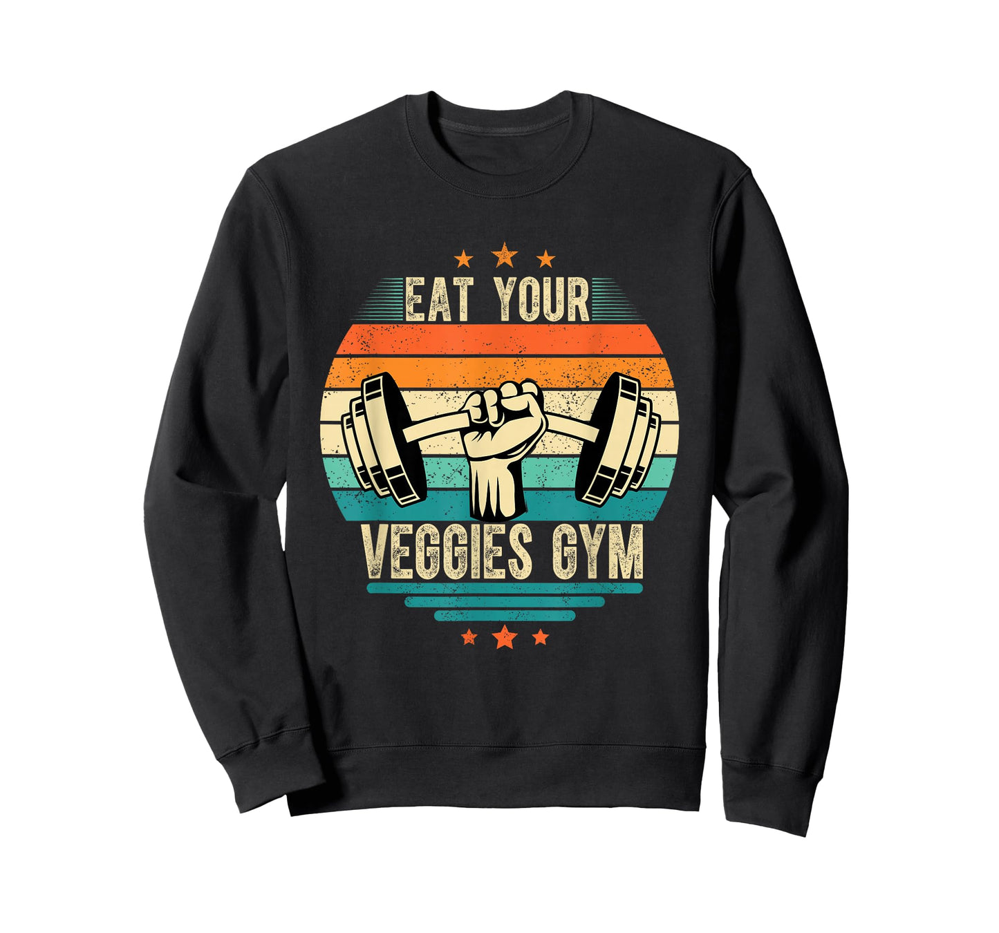 Retro Vintage Eat your veggies vegan workout gym motivation T-Shirt