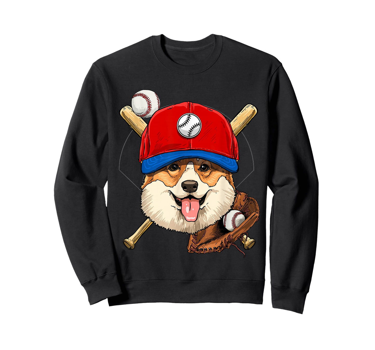 Corgi Baseball Dog Lovers Baseball Player T-Shirt