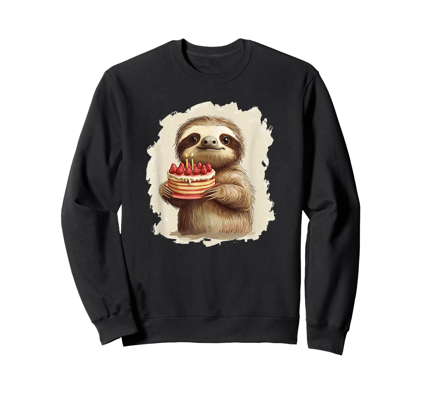 Fruity Birthday Cake with Sloth Costume for Boys and Girls T-Shirt