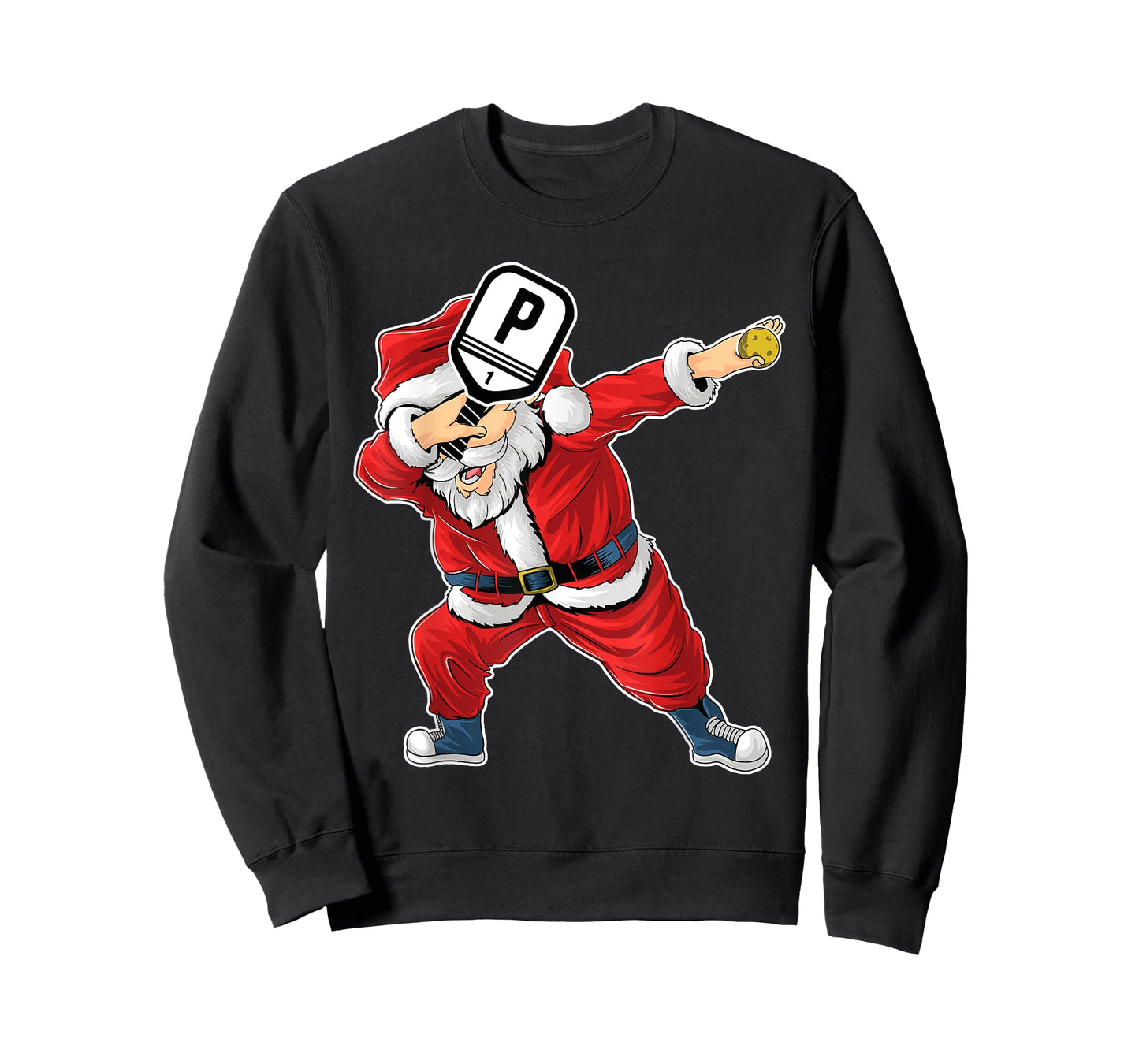 Santa Claus Pickleball Paddle Funny Pickleball Christmas T-Shirt