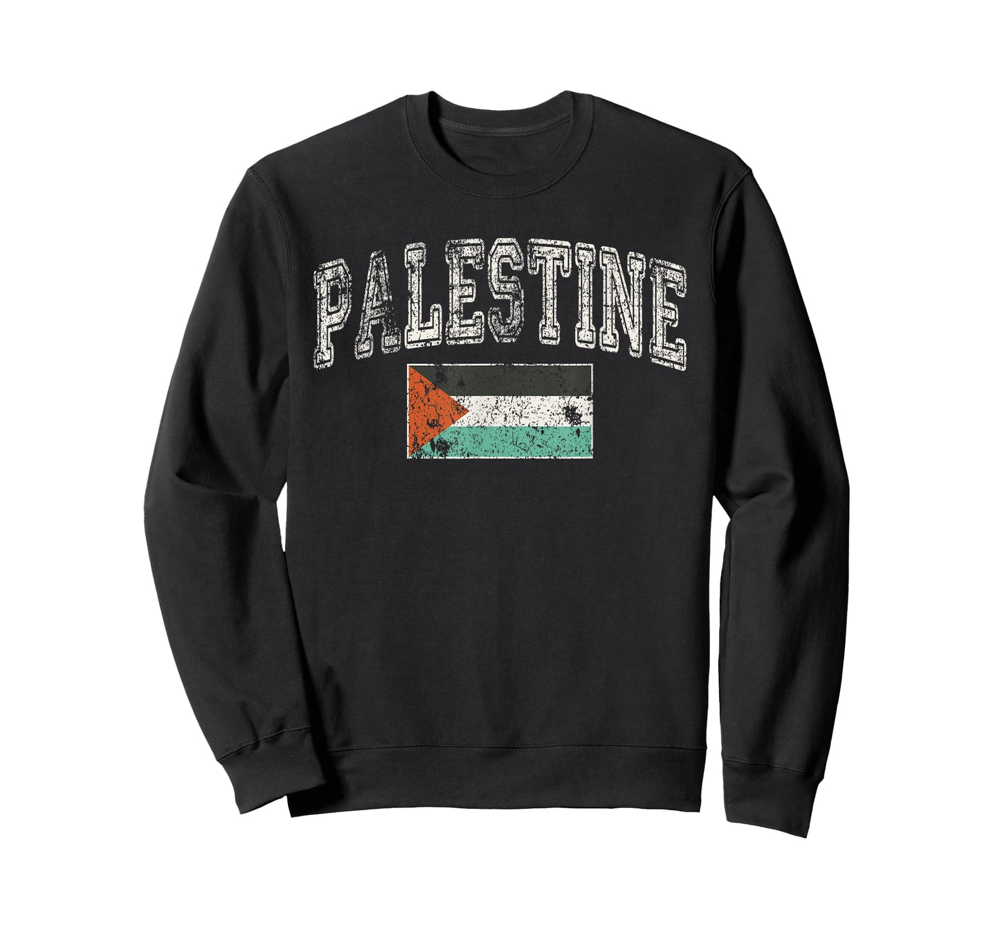 Vintage Retro Faded Palestine Flag Palestinian Pride T-Shirt