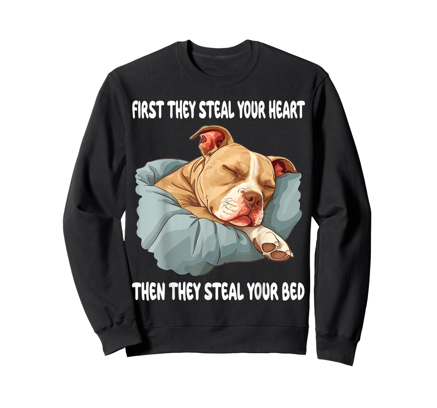 Pitbull Sleeping Pajamas Nightgown T-Shirt
