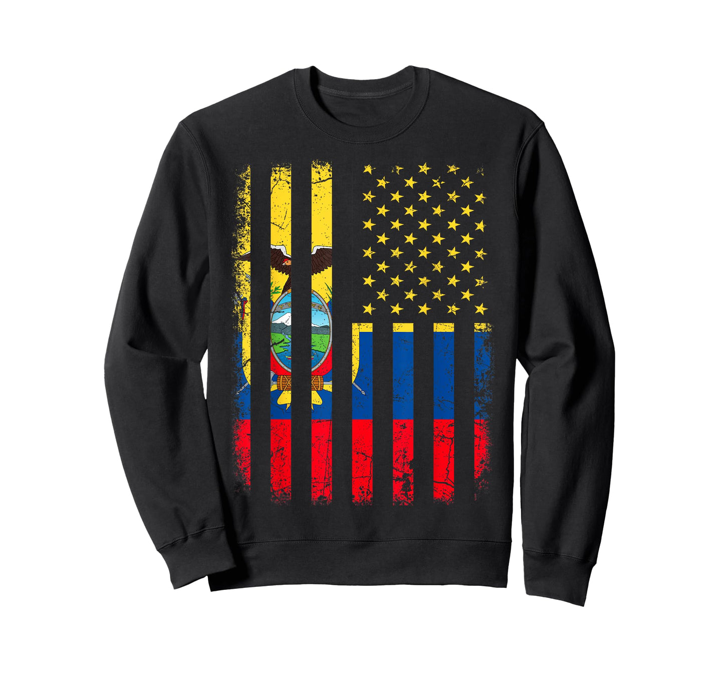 Ecuadorian American Flag Ecuadorian Roots Ecuador America T-Shirt