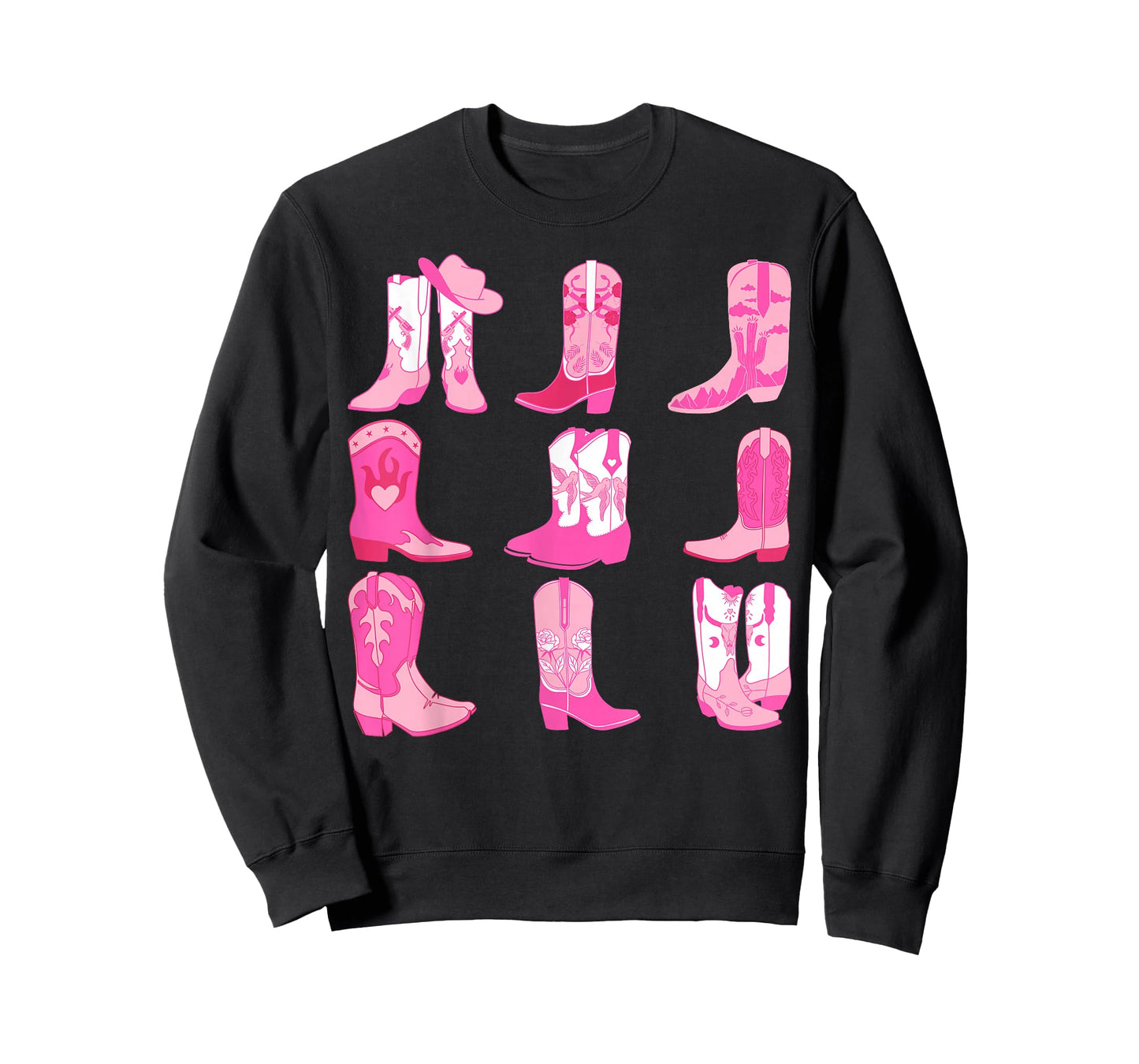 Western Country Rodeo Pink Cowboy Cowgirl Boots T-Shirt