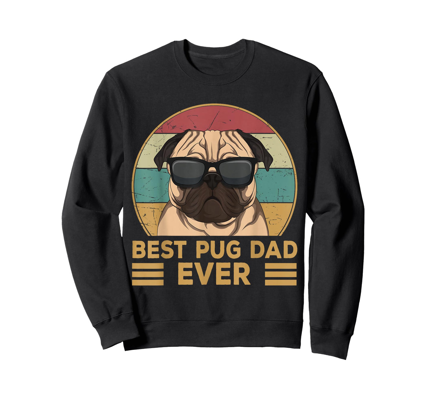 Best Pug Dad Ever Funny Pug Dog Gift for Men and Boys T-Shirt