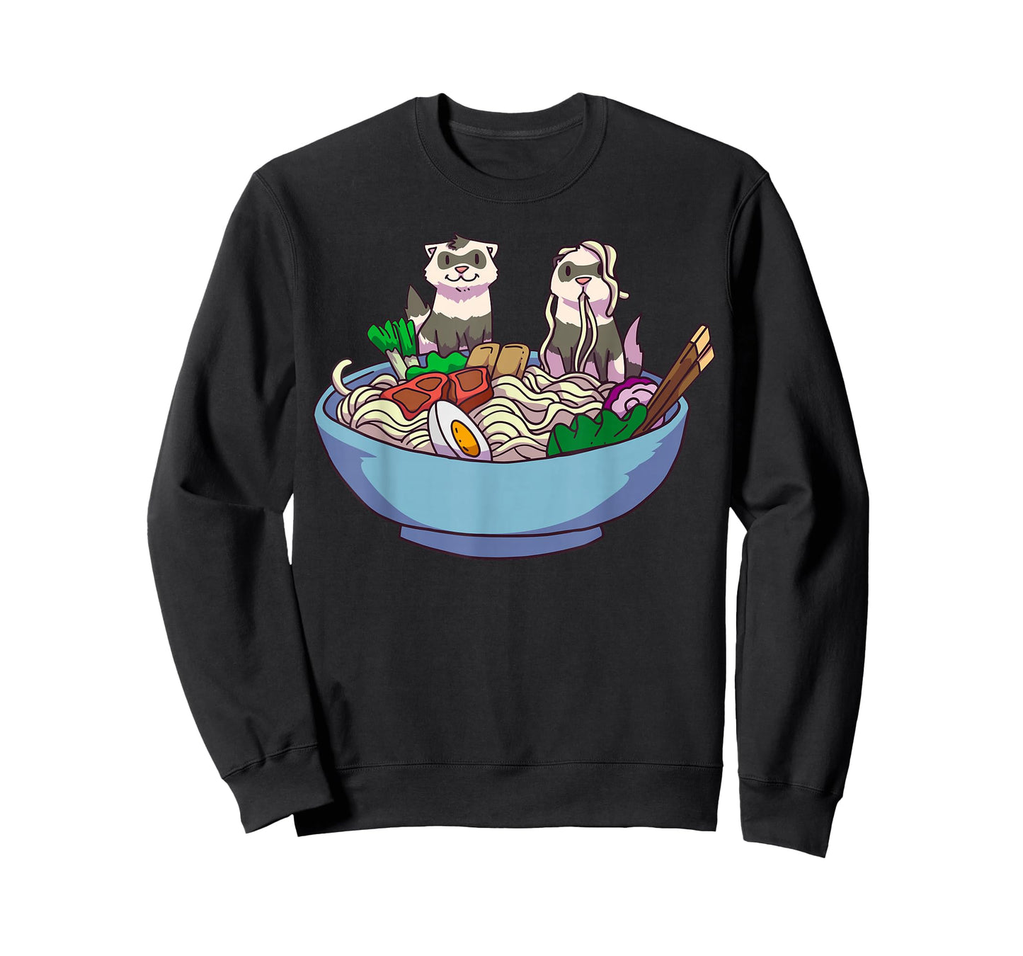 Ferret Ramen Noodles Anime Kawaii Japanese Otaku Gift T-Shirt Small
