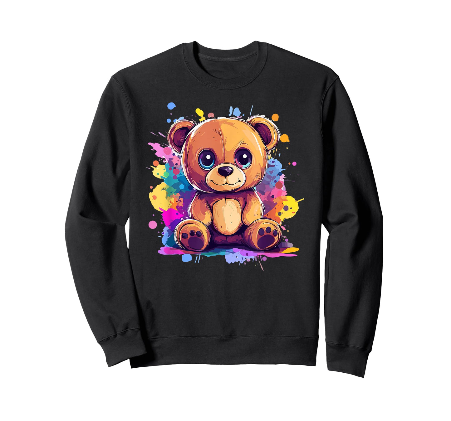 Cute Teddy Bear Color Splash Vivid Illustration T-Shirt
