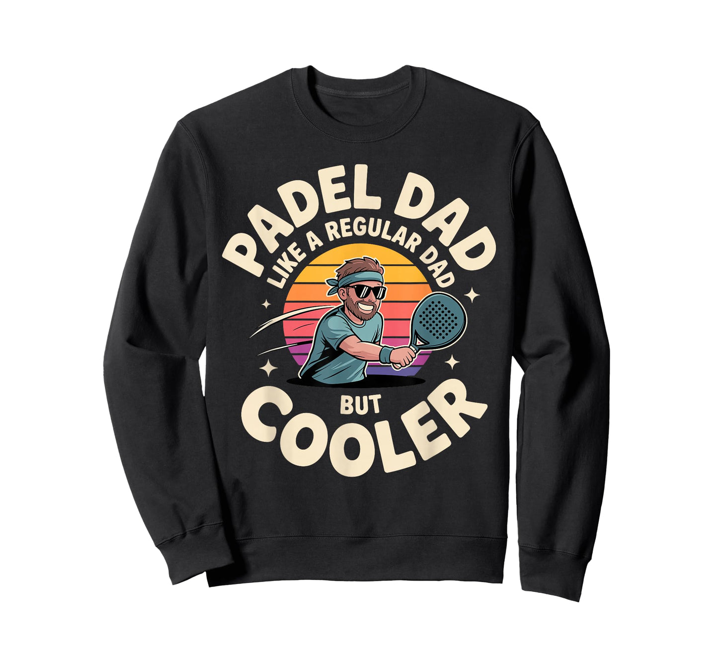 Cool Padel Art for Dad Father Men Padel Lover Padel Player T-Shirt