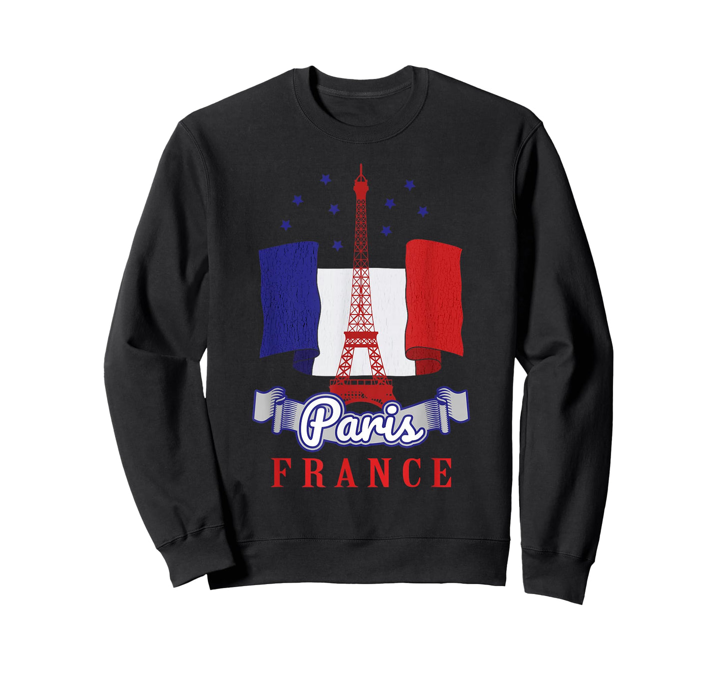 Paris France Flag Pride Eiffel Tower Fabulous City Of Lights T-Shirt