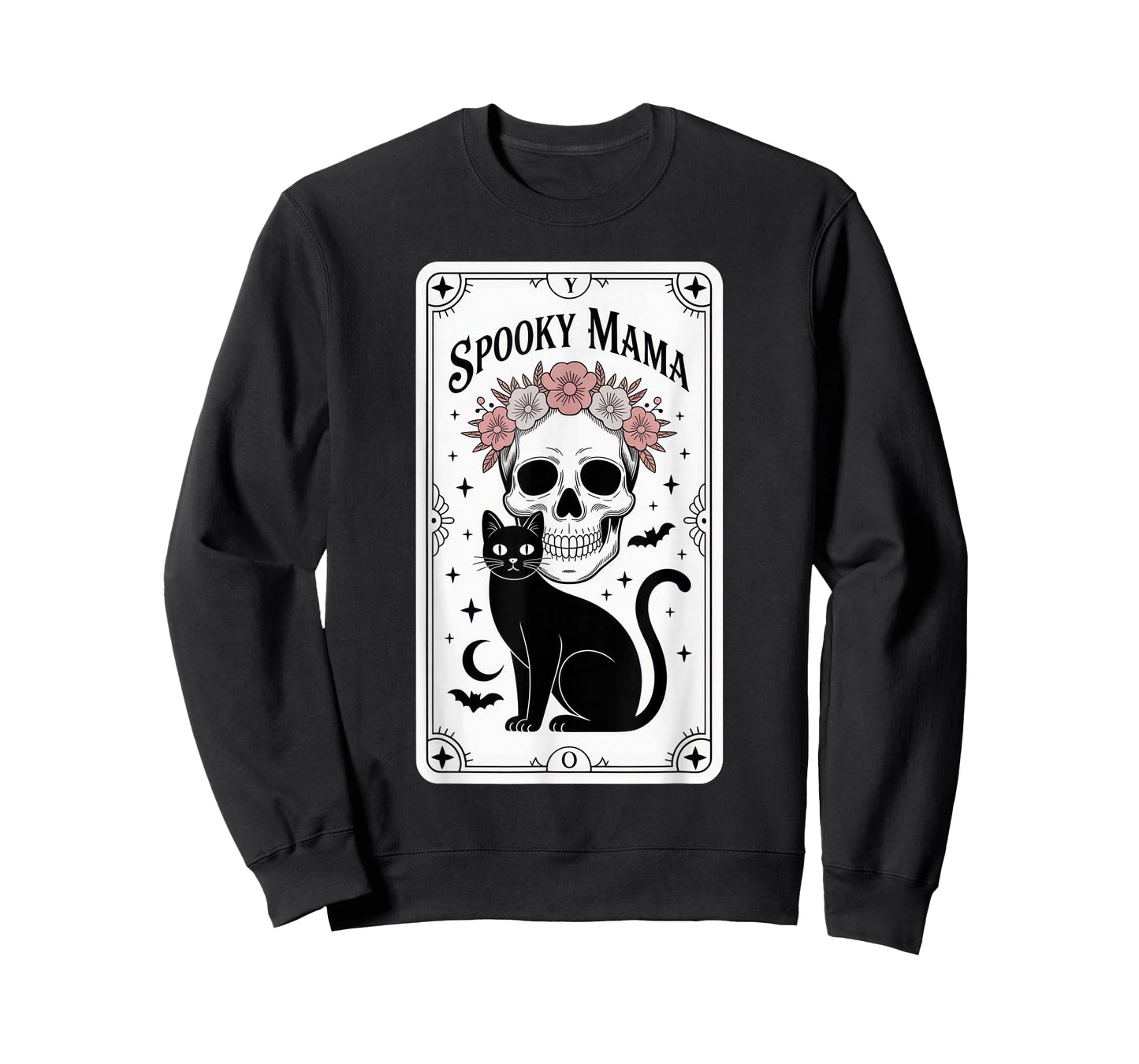 Spooky Mama Halloween Cat Lovers Funny Sarcastic Moms T-Shirt
