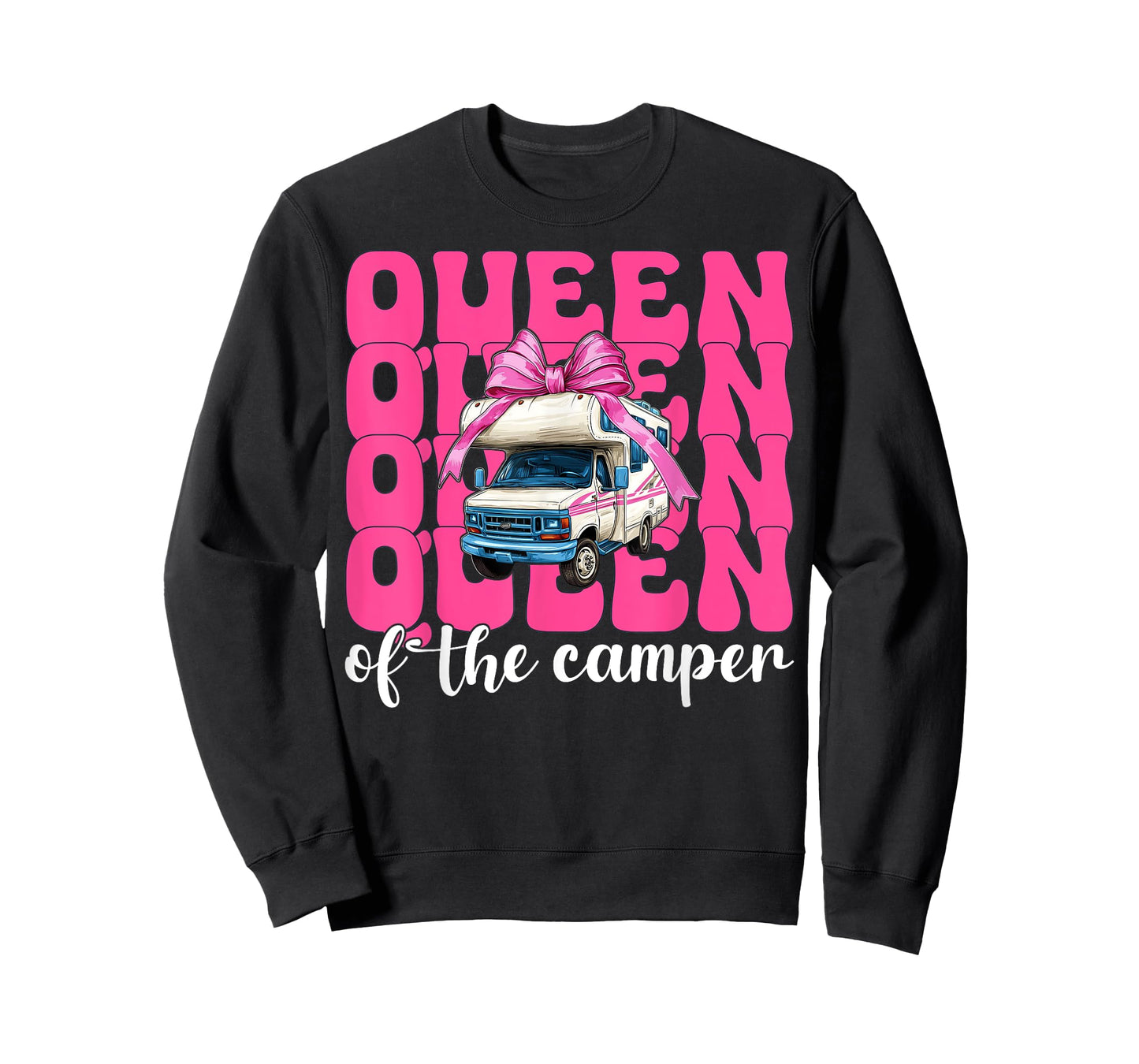 Queen of The Camper RV Camping Camper Motorhome Girl Mom T-Shirt