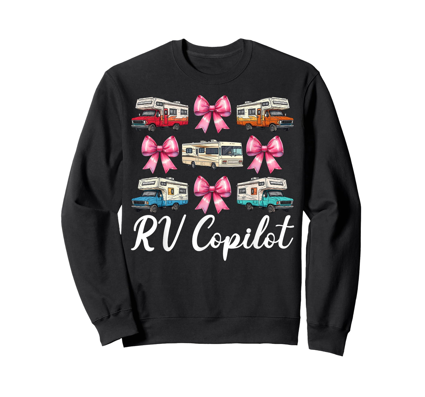 RV Copilot RV Camping Camper Motorhome Girl Mom Coquette Bow T-Shirt