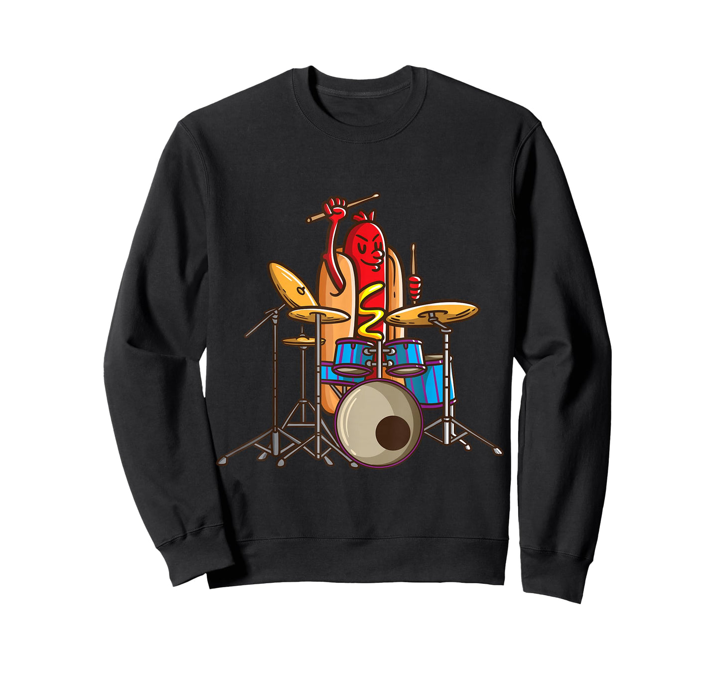 Hotdog Drummer Shirt Drum and Bass Percussionist Music Shirt T-Shirt
