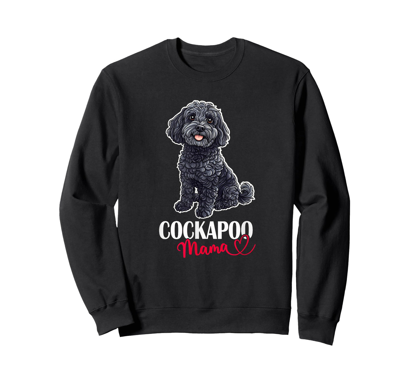 Cute Illustration Lover Mom Black Cockapoo Mama T-Shirt