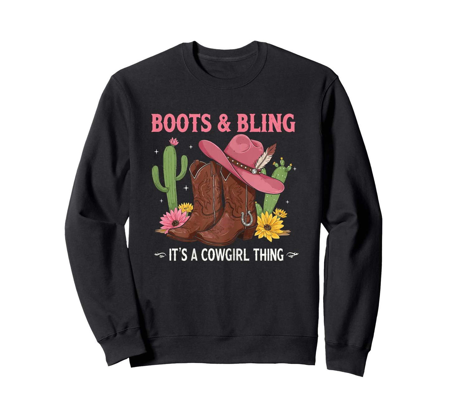 Howdy Country Rodeo Girl Western Boots & Bling its a Cowgirl T-Shirt