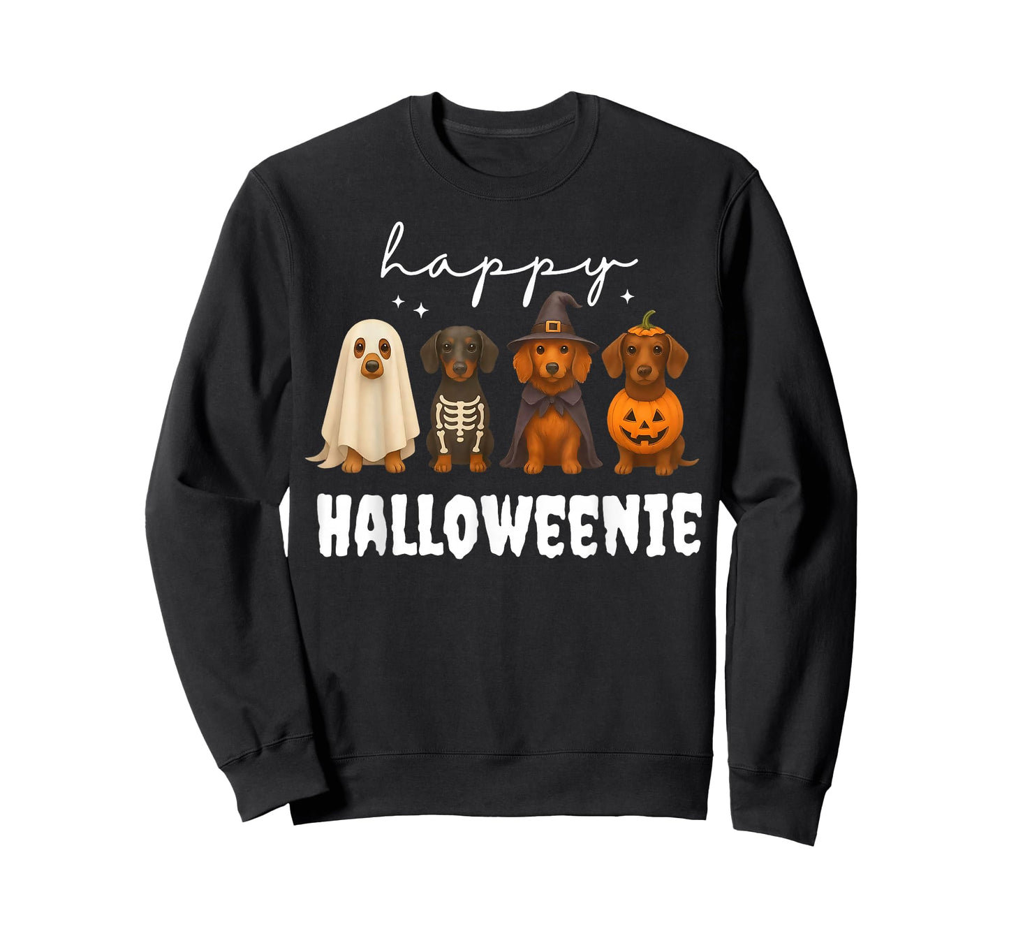 Happy Halloweenie Funny Dachshund Dog Doxie Mom Costume T-Shirt
