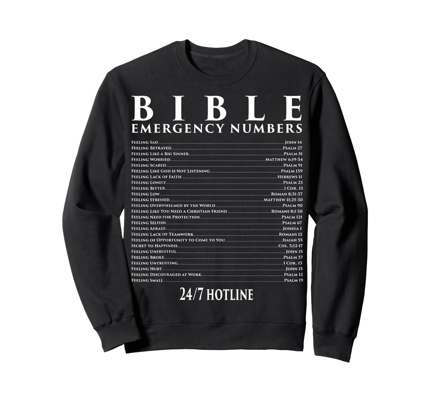 Bible Emergency Hotline Numbers - Cool Christian T-Shirt