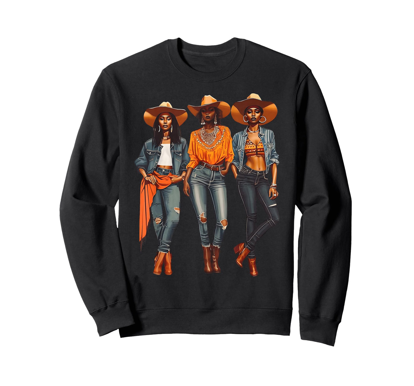 Black Cowgirl Western Rodeo Melanin Black History Texas T-Shirt