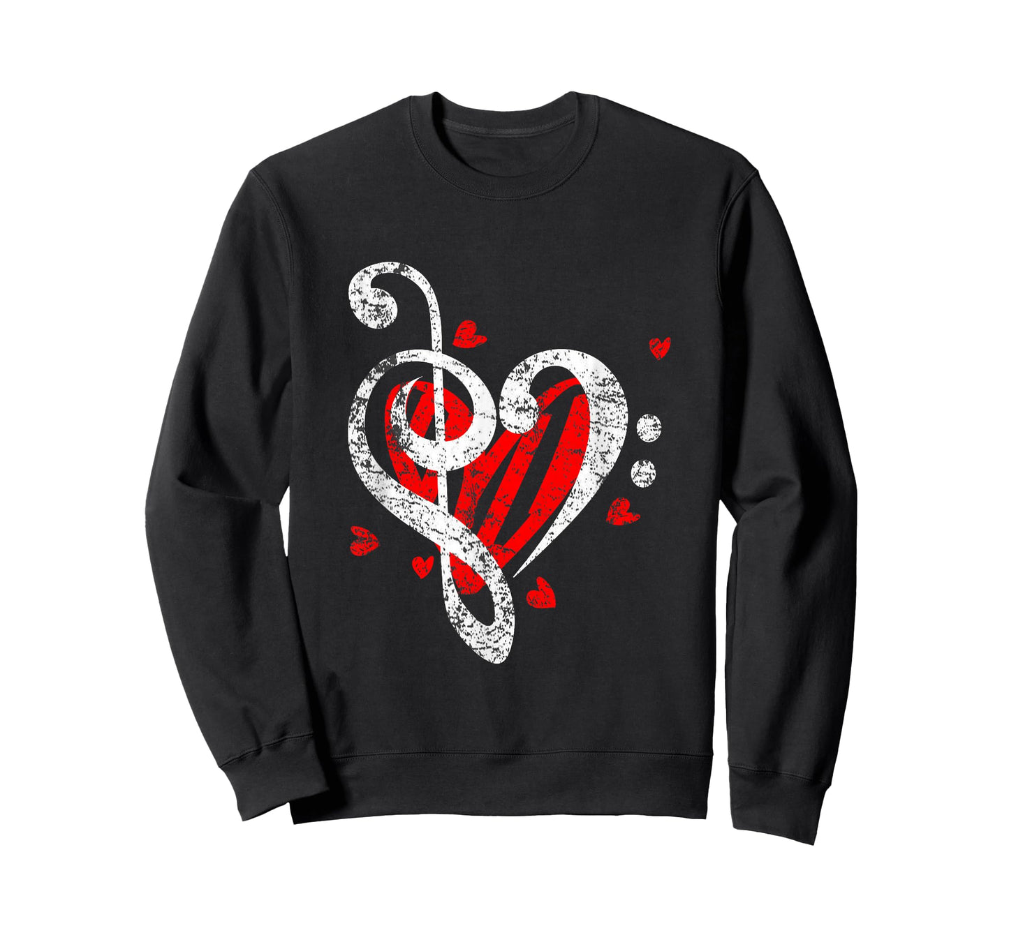 Bass Clef Treble Clef Heart Love Music T-Shirt