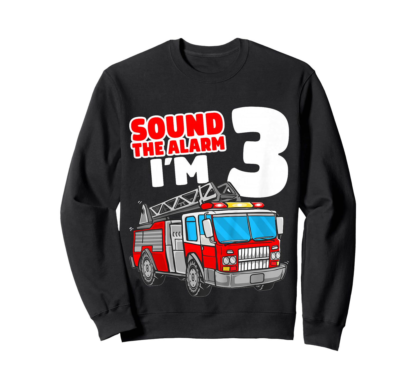 Kids Fire Truck 3 Year Old Firefighter 3rd Birthday Boy Toddler T-Shirt