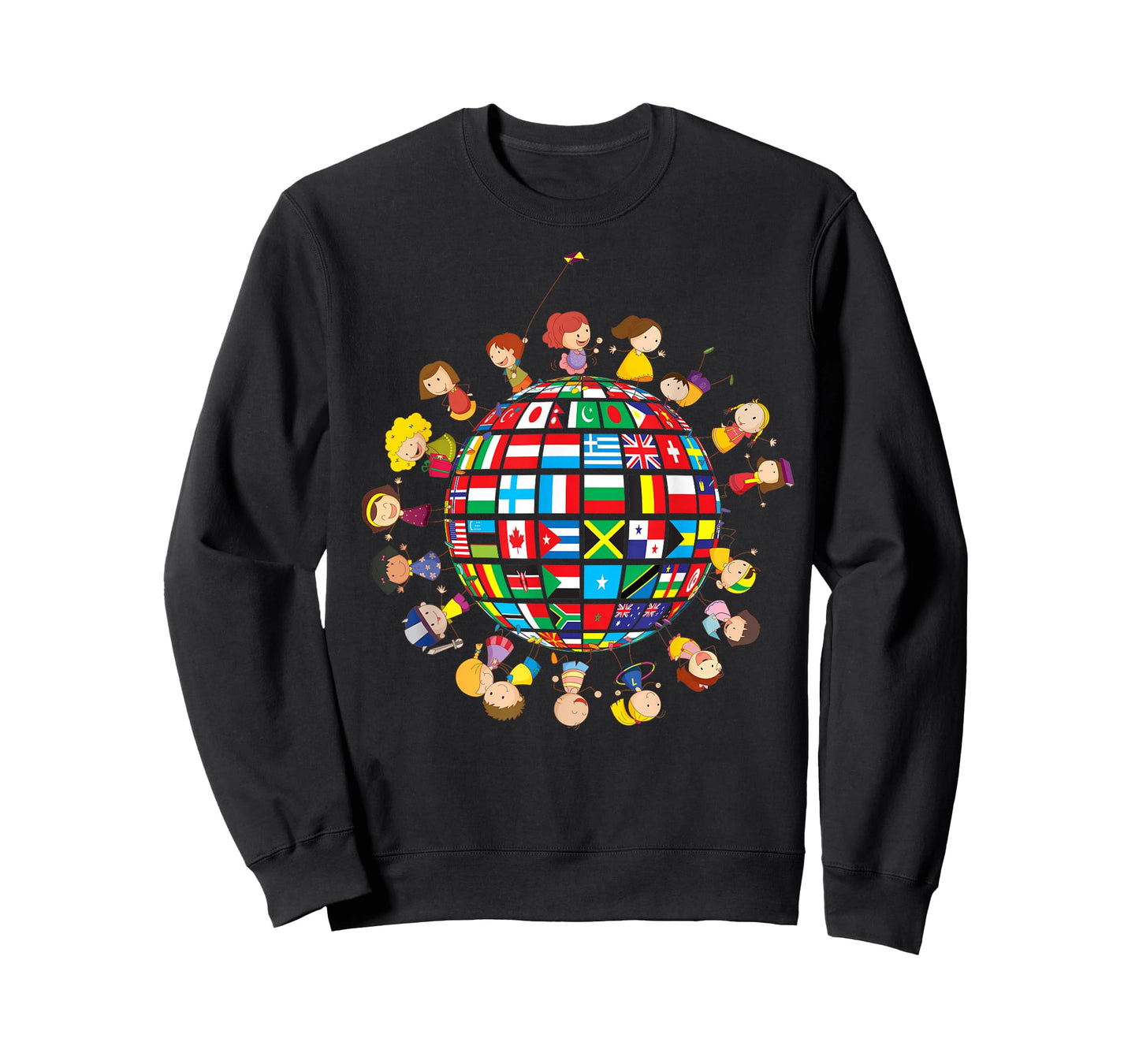 Flags of the World Kids around the Globe Cultural diversity T-Shirt