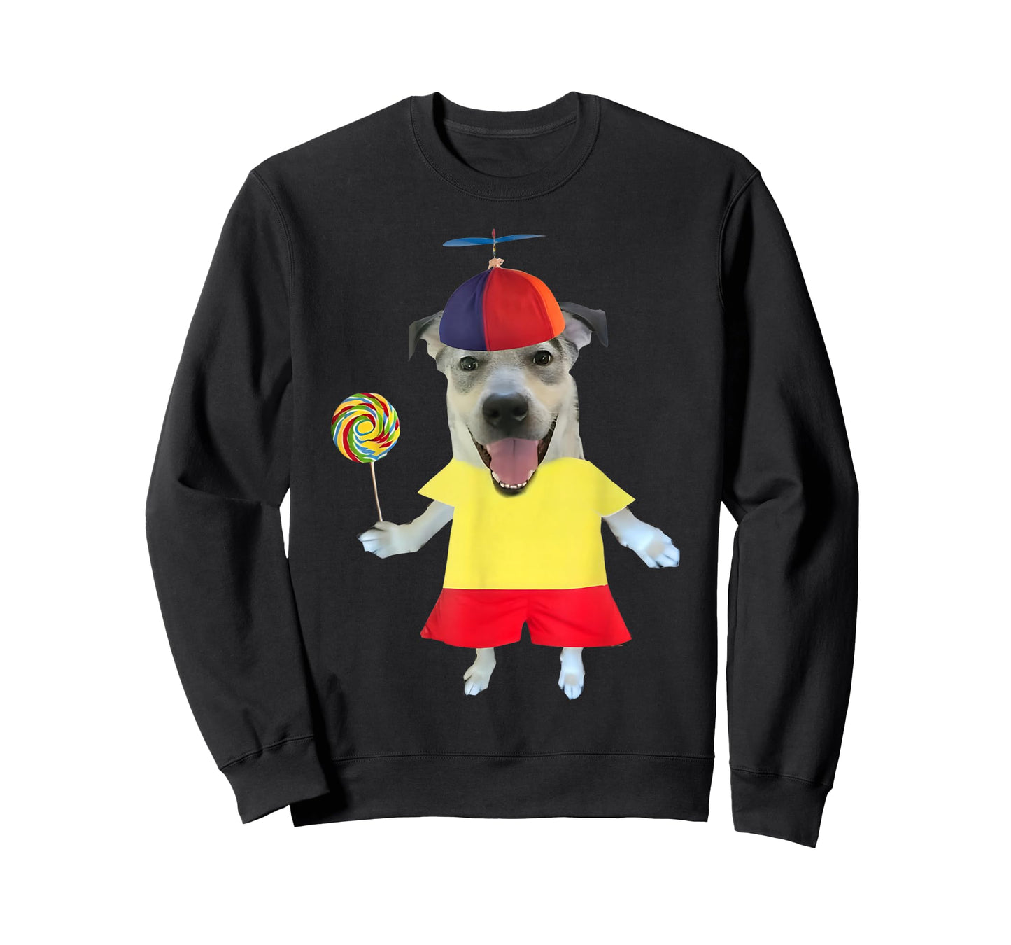 Funny Silly Dog with Lollipop Meme for Men Women Kids T-Shirt