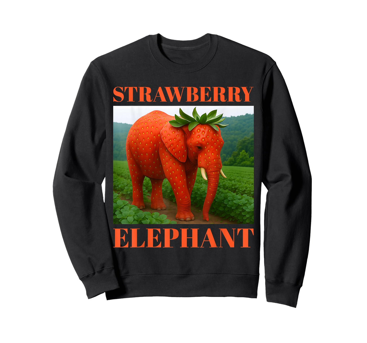 Funny Italian Brainrot Strawberry Elephant Meme for Kids T-Shirt