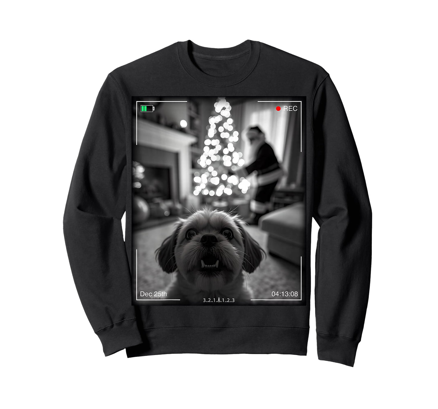 Shih Tzu Catches Santa On Camera Xmas T-Shirt