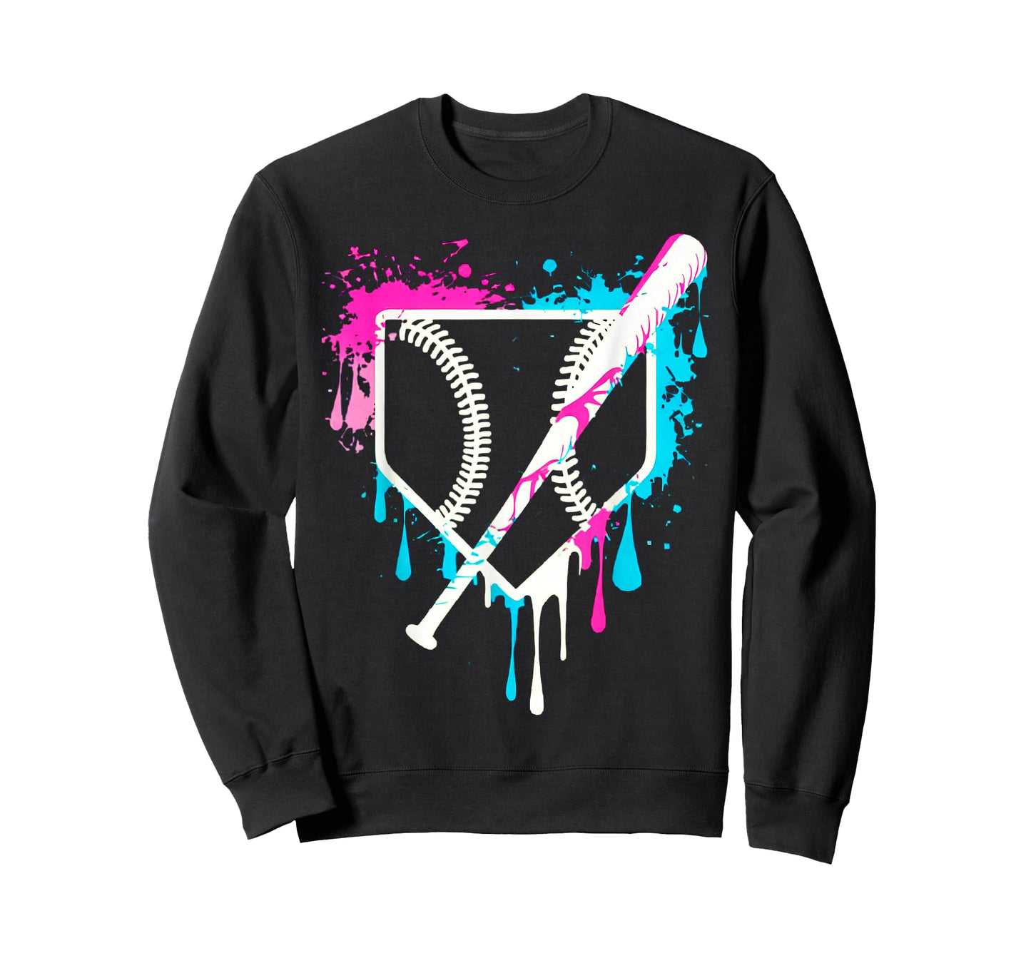 Sport Team Cool Baseball Home Plate Drip With Sprinkles Drip T-Shirt
