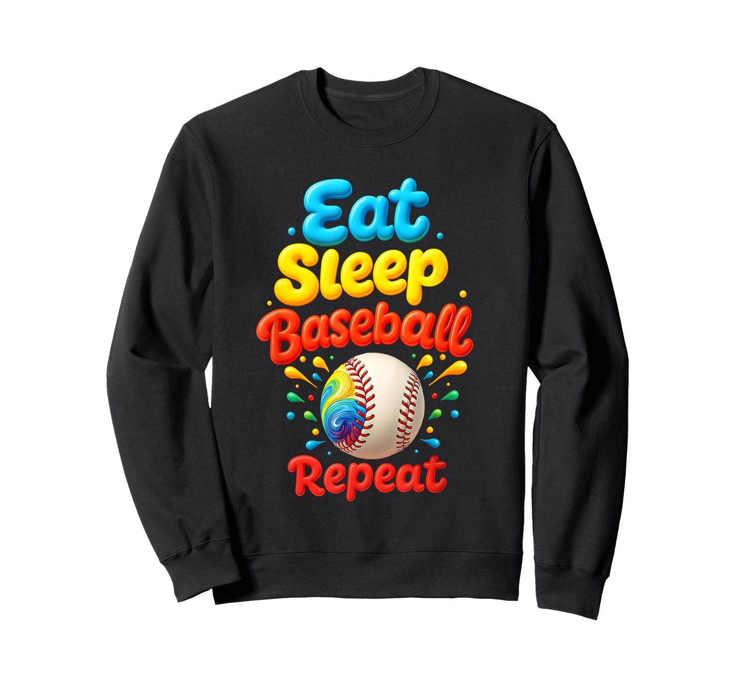 Eat Sleep Baseball Repeat Dripping Ball Sport Player Coach T-Shirt